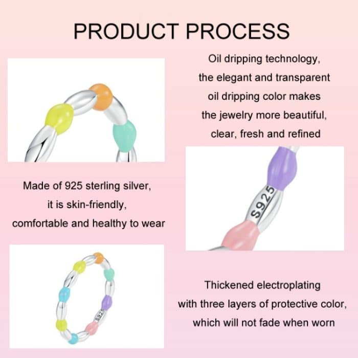 SCR1009 Ring mit Dopaminbohnen-Arrangement, platinierter Ring aus S925-Sterlingsilber – Bild 4