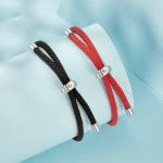 Verstellbares, geflochtenes Basic-Armband aus S925-Sterlingsilber mit Platinbeschichtung – Bild 4