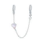 S925 Sterling Silber Valentinstag Liebe Sicherheitskette DIY Perlenstickerei