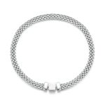 S925 Sterling Silber platiniertes geflochtenes Basic-Armband