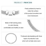 S925 Sterling Silber platiniertes geflochtenes Basic-Armband – Bild 3