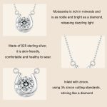 Halskette mit funkelndem Hufeisen-Moissanit-Anhänger aus S925-Sterlingsilber – Bild 4