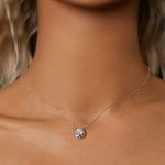 Halskette mit funkelndem Hufeisen-Moissanit-Anhänger aus S925-Sterlingsilber – Bild 6