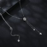 S925 Sterling Silber Funkelnde Moissanous-Quasten-Liebeshalskette – Bild 4