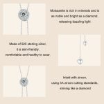 S925 Sterling Silber Funkelnde Moissanous-Quasten-Liebeshalskette – Bild 5
