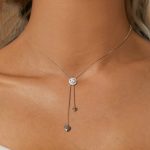 S925 Sterling Silber Funkelnde Moissanous-Quasten-Liebeshalskette – Bild 6