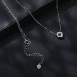 Moissanit-Halskette aus S925-Sterlingsilber, platinierter Schmuckanhänger – Bild 4