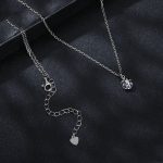 S925 Sterling Silber platinierte blaue Moissanit-Halskette – Bild 4