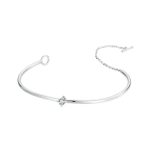 Dünnes Armband aus S925-Sterlingsilber mit platiniertem funkelndem Zirkon