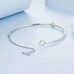Dünnes Armband aus S925-Sterlingsilber mit platiniertem funkelndem Zirkon – Bild 4