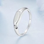 Einfacher, ineinandergreifender Ring aus platiniertem S925-Sterlingsilber – Bild 2