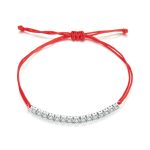 S925 Sterling Silber Zirkon Lucky geflochtenes verstellbares Armband