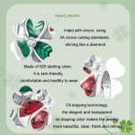 S925 Sterling Silber Sieben Sterne Marienkäfer Vierblättriges Kleeblatt Hohl DIY Perlen – Bild 3