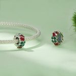 S925 Sterling Silber Zirkon Silikon Marienkäfer Glücksklee DIY Perlen – Bild 4