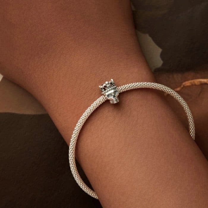 S925 Sterling Silber Halloween Ornament Totenkopf DIY Perlen – Bild 5