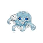 S925 Sterling Silber Niedliche Ozean-Oktopus-DIY-Perlen