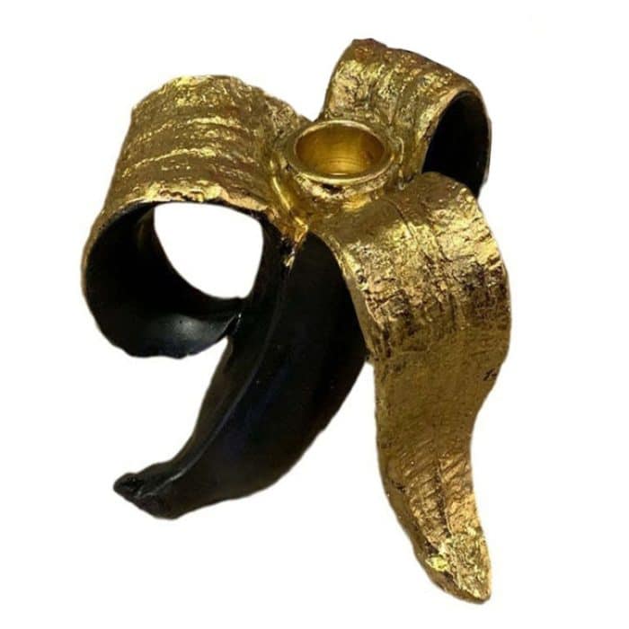 TBD0604442401A.jpg Bananen-Kerzenhalter, Heim-Desktop-Dekoration, Bananenschalen-Kerzenhalter, Kunstharz-Ornament – Bild 1