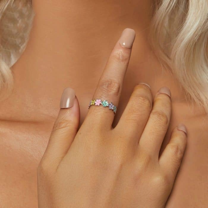 Ring aus S925-Sterlingsilber mit platiniertem Farbdopamin – Bild 5