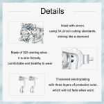 Tropfenförmige Damenohrringe aus S925-Sterlingsilber, platiniert – Bild 4