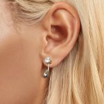 Tropfenförmige Damenohrringe aus S925-Sterlingsilber, platiniert – Bild 5