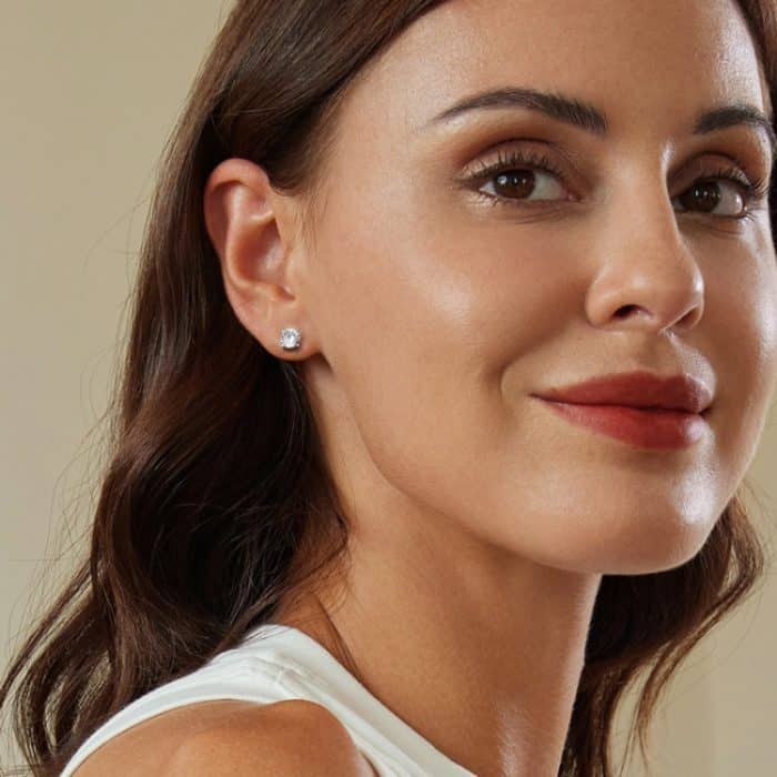 Tropfenförmige Damenohrringe aus S925-Sterlingsilber, platiniert – Bild 6