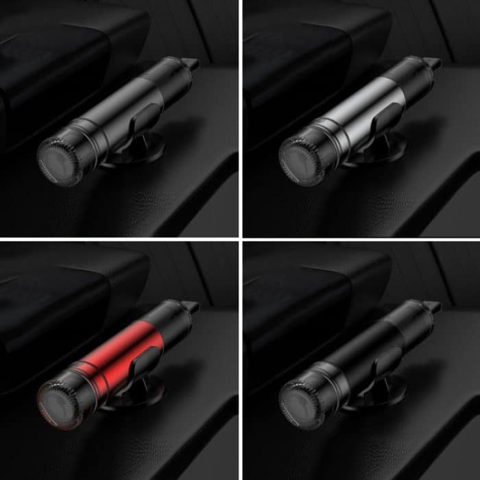 Autoglas-Sicherheitshammer, multifunktionales Notfall-Fluchtwerkzeug, Gray, Silver, Red, Black – Bild 2