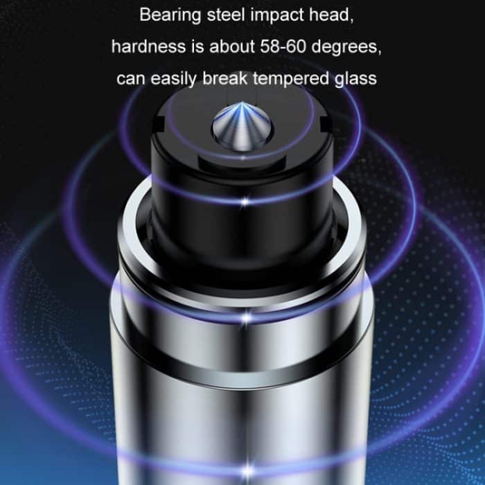 Autoglas-Sicherheitshammer, multifunktionales Notfall-Fluchtwerkzeug, Gray, Silver, Red, Black – Bild 4