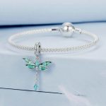 S925 Sterling Silber platinierter Libellen-DIY-Anhänger – Bild 3