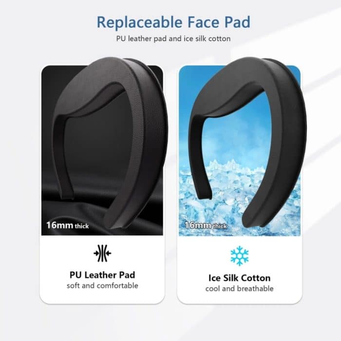 AMVR Q3FC1 Für Meta Quest3 Maske Eisseide Atmungsaktives Ledermaterial – Bild 7