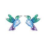 S925 Sterling Silber platinierte Vogel-Tier-Ohrringe für Damen