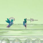 S925 Sterling Silber platinierte Vogel-Tier-Ohrringe für Damen – Bild 2