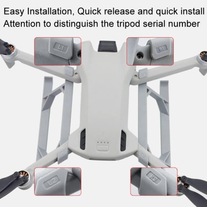 Für DJI Mini 3 / Mini 3 Pro 1 Paar Höhe erhöhen Ständer Fahrwerk Propeller Schutzhülle – Bild 5