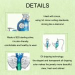 S925 Sterling Silber Vorfrühling Kolibri Damen Ohrringe – Bild 4