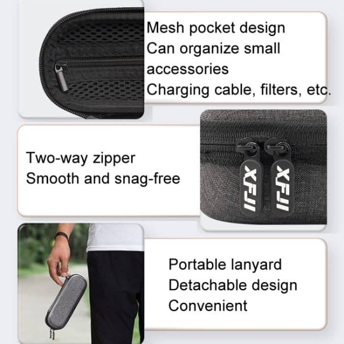 Für DJI Osmo Pocket 3 XFJI Aufbewahrungsbox, wasserdicht, sturzsicher, Mini-Körper-Handtaschen-Zubehör, For DJI Osmo Pocket 3 – Bild 5