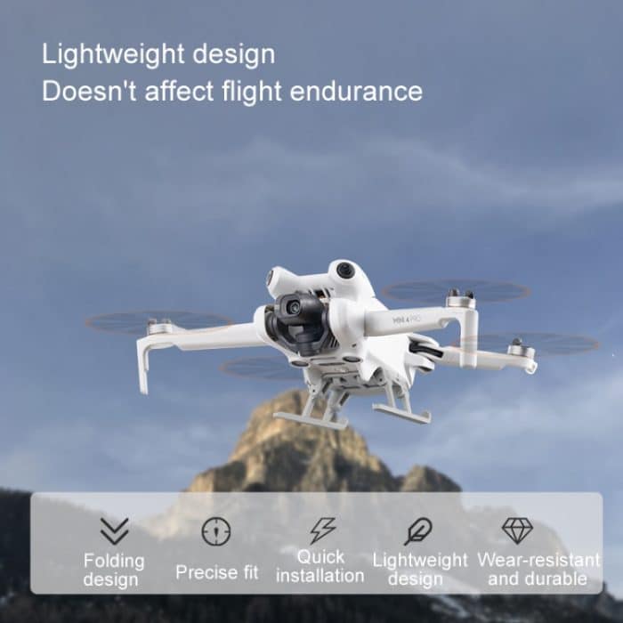 Für DJI Mini 4 Pro Landing Gear Base Gimbal Protector Folding Booster Kickstand – Bild 5