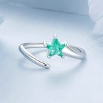 Verstellbarer Damenring mit Meteoröffnung aus S925-Sterlingsilber, platiniert – Bild 2