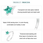 Verstellbarer Damenring mit Meteoröffnung aus S925-Sterlingsilber, platiniert – Bild 4