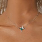 S925 Sterling Silber platinierte Smart-Kolibri-Halskette für Damen – Bild 6