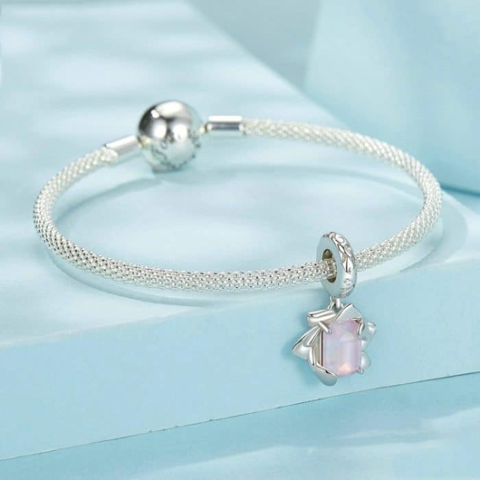 S925 Sterling Silber platinierter dreidimensionaler Lotus-DIY-Anhänger – Bild 2