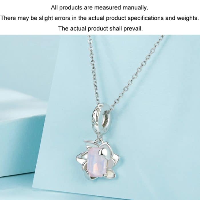 S925 Sterling Silber platinierter dreidimensionaler Lotus-DIY-Anhänger – Bild 4