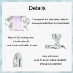 S925 Sterling Silber platinierter dreidimensionaler Lotus-DIY-Anhänger – Bild 5