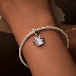 S925 Sterling Silber platinierter dreidimensionaler Lotus-DIY-Anhänger – Bild 6