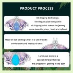 S925 Sterling Silber platiniert, leuchtender Farbverlauf, lila Schmetterling, DIY-Perlen – Bild 5