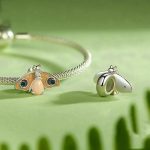 S925 Sterling Silber platiniert leuchtende Schmetterlings-Silikon-DIY-Perlen – Bild 3