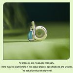 S925 Sterling Silber Zirkon leuchtend blau Farbverlauf Biene Silikon DIY Perlen – Bild 4