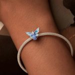 S925 Sterling Silber Zirkon leuchtend blau Farbverlauf Biene Silikon DIY Perlen – Bild 6