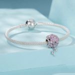 S925 Sterling Silber platiniert Zirkon Kugel Blume DIY Perlen – Bild 2