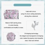 S925 Sterling Silber platiniert Zirkon Kugel Blume DIY Perlen – Bild 5