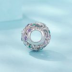 S925 Sterling Silber platinierte hohle Blumenreben-DIY-Perlen – Bild 2