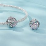 S925 Sterling Silber platinierte hohle Blumenreben-DIY-Perlen – Bild 3